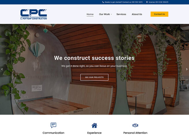C. Potterf Construction website